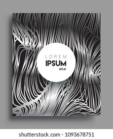 Abstract geometric line pattern background silver color for cover design and business brochure, Applicable for placards, brochures, posters, covers and banners. Vector Design.