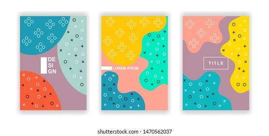 Abstract geometric line pattern background for business brochure cover design.