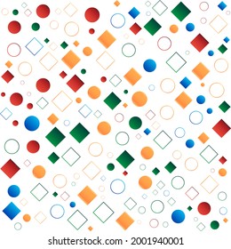 Resumen de fondo de patrón de línea geométrica para el diseño de portada de folletos de negocios. Plantilla de afiche de pancartas azul, amarillo, rojo, naranja, rosa y verde vectorial