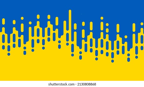 Abstract geometric line pattern background for business brochure cover design. Blue and yellow save Ukraine vector banner poster template.