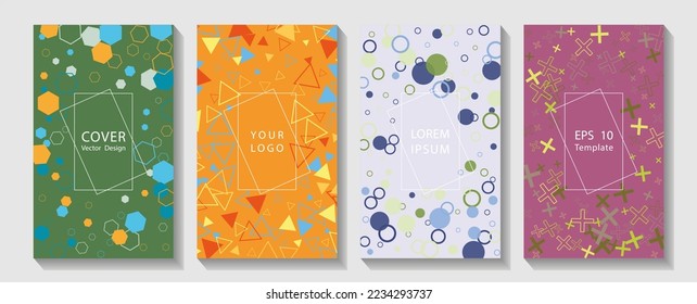 Abstract geometric line pattern background for business brochure cover design. Modern vector pattern for funny brochure cover template design.