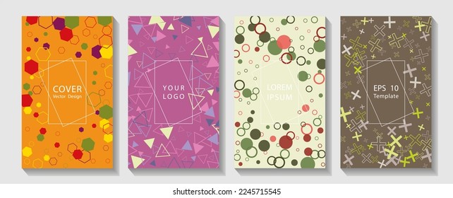 Abstract geometric line pattern background for business brochure cover design. Background template with copy space for text and images design by abstract colored shapes, line arts.