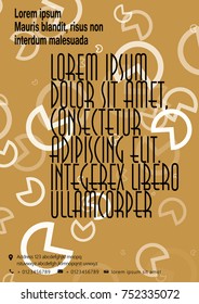 Abstract geometric line pattern background for business brochure cover design. Blue, yellow, red, orange, pink and green vector banner poster template