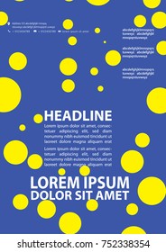 Abstract geometric line pattern background for business brochure cover design. Blue, yellow, red, orange, pink and green vector banner poster template