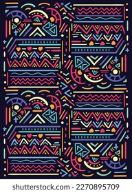 Abstract Geometric Line Pattern Illustration Design