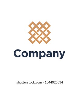 abstract geometric line pattern logo design vector template illustration. Real Estate, corporate, hotel, jewelry symbol icon. 