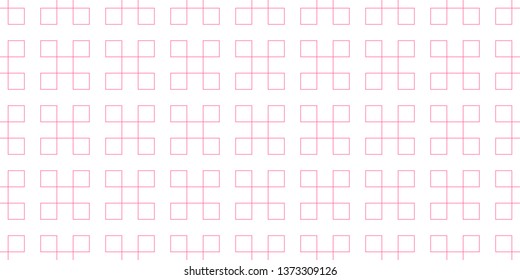 Abstract geometric line pattern seamless pink line on white background. Summer vector design.