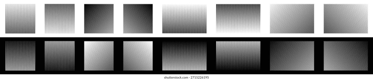 Abstract Geometric Line Patterns Set Vector Speed Lines and Hatching Textures.