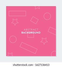 Abstract geometric line with pink background. Simple and clean geometric background. suitable for brochure, flyer, and social media post background template