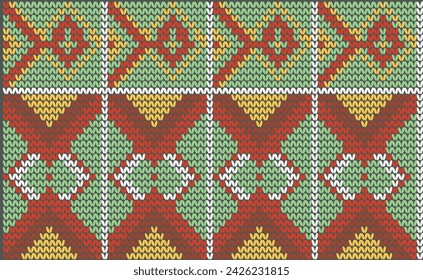 Abstract geometric line seamless graphic stripes drawing knit patterns clothing background. Modern design line graphic embroidery style. Vector Pro Vector