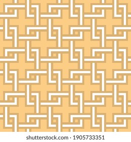 Abstraktes geometrisches Linienmuster, goldgelber Hintergrund. Traditionelles orientalisches Motiv endloses Geo-Design. Einfaches Duoton-Muster, digitales Bildschirmhintergrund mit Alloberdruck und hoher Auflösung