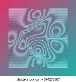 Abstract geometric line shapes - Vector template Design