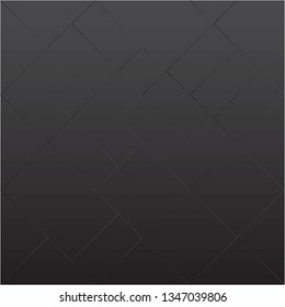 Abstract geometric line square on black color background, vector illustration