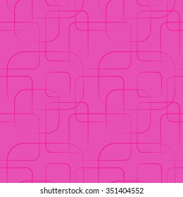 Abstract geometric line and square seamless pattern. Vector illustration for modern design. Pink retro color. Wallpaper for bathroom, kitchen.