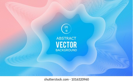 Abstract geometric line wave background pale, blue, turquoise, pink, purple. Modern business brochure, leaflet, flyer, cover, layout, template title slide