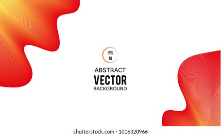 Abstract geometric line wave background orange red. Modern business brochure, leaflet, flyer, cover, layout, template title slide