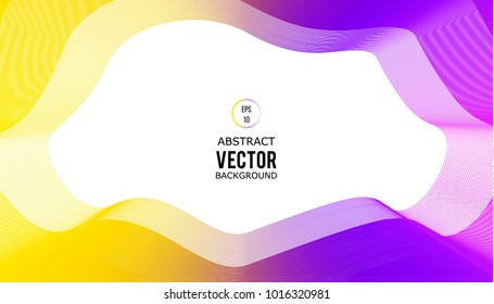 Abstract geometric line wave background purple, orange, yellow, rainbow, bright. Modern business brochure, leaflet, flyer, cover, layout, template title slide