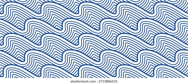Abstractas línea geométrica de onda sin patrón.