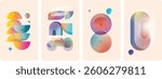 Abstract Geometric Linear background design collection. Bauhaus modern design, printable posters, banners, template with amazing design,