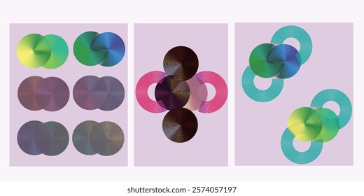 Abstract Geometric Linear background design collection. Bauhaus modern design, printable posters, banners, template concept design. Vector illustrations