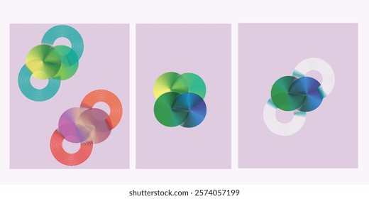 Abstract Geometric Linear background design collection. Bauhaus modern design, printable posters, banners, template concept design. Vector illustrations.