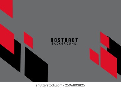 Abstract Geometric Linear background design collection. Bauhaus modern design, printable posters, banners, template concept design. Vector illustrations. Red and black