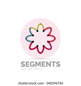 Abstract geometric linear hipster floral icon, frame design, flat style. Vector logo design element.