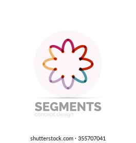 Abstract geometric linear hipster floral icon, frame design, flat style. Vector logo design element.