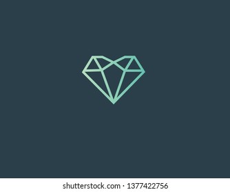 Abstract geometric linear logo icon brilliant for jewelry store
