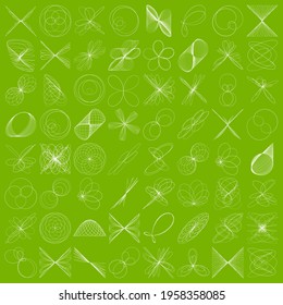 Abstract geometric lineart, lines design element. Outline knot-like mandala, motiff design