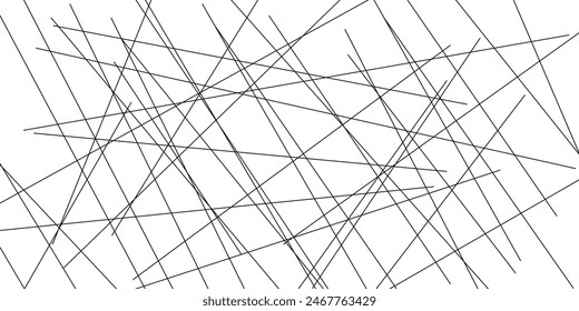 Abstractas fondo de líneas geométricas. Abstractas líneas caóticas aleatorias negras con muchos cuadrados y triángulos forma de fondo.	
