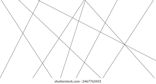 Abstract geometric lines background. Abstract black random chaotic liens with many squares and triangles shape background.	