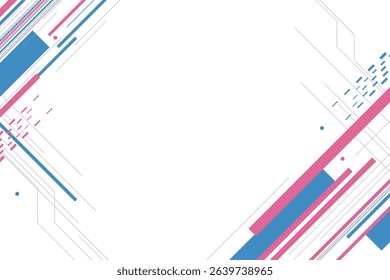 Abstract geometric lines background with blue and pink accents