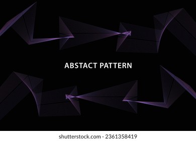 Abstract geometric lines background. Dynamic wave pattern. Modern gradient wavy lines. Futuristic technology concept. Suit for poster, banner, brochure, cover, website, flyer. Vector illustration