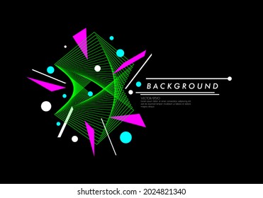 Abstract geometric lines background in minimalist style. Vector illustration