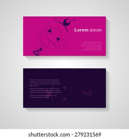 Abstract geometric lines and circles. Design element.