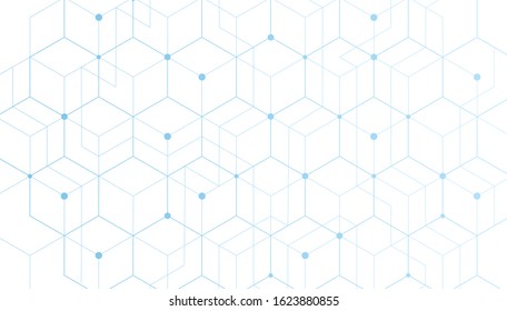 Abstract geometric lines. Connection and social network. Concept with lines and dots. Minimalistic Design.