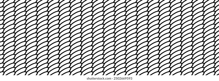 Abstract, Geometric, Lines, curve, wavy pattern, Illustration, vector, alternating overlapping, orderly arrangement background, black and white, banner, website, template, dark.