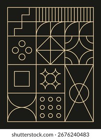 Abstrakte geometrische Linien Dunkler Hintergrund