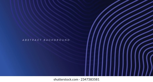 Abstract geometric lines dark blue glowing background. stripe line art design. diagonal banner of corner lines. Modern style shiny blue rounded square pattern. Suit for banner, presentation, website