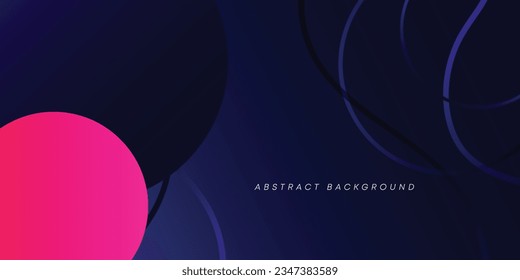 Abstract geometric lines dark blue glowing background. stripe line art design. diagonal banner of corner lines. Modern style shiny blue rounded square pattern. Suit for banner, presentation, website