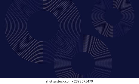 Abstract geometric lines dark blue vector background