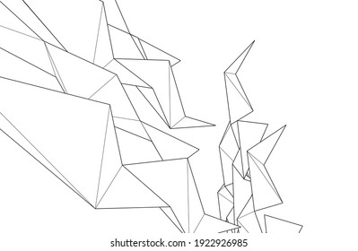  abstrakte geometrische Linien, 3d