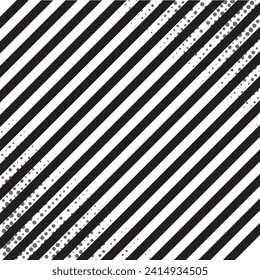 Resumen de líneas geométricas con rayas diagonales en blanco y negro. Fondo abstracto con líneas diagonales negras en blanco.
