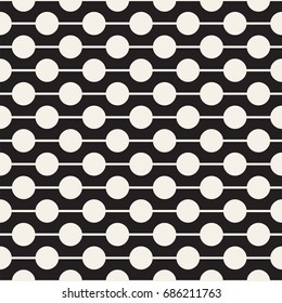 Abstract geometric lines lattice pattern. Seamless vector stylish background. Black and white simple repeating texture.