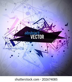 Abstract geometric lines modern grunge vector background