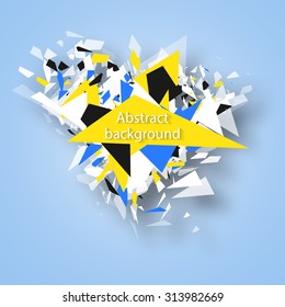 Abstract geometric lines modern grunge vector background
