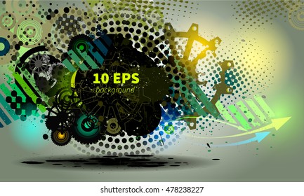 Abstract geometric lines modern grunge vector background