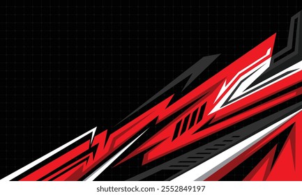 Abstract geometric lines modern racing background for car wrap sticker