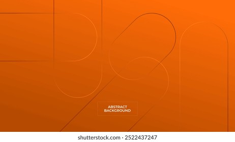 ABSTRACT GEOMETRIC LINES ON BACKGROUND GRADIENT ORANGE COLOR DESIGN VECTOR TEMPLATE GOOD FOR MODERN WEBSITE, WALLPAPER, COVER DESIGN 